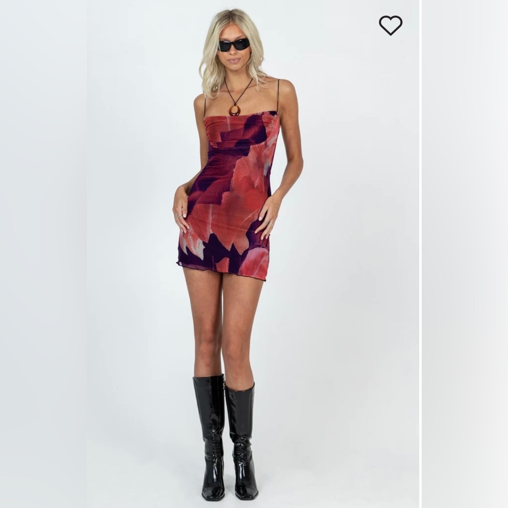 Princess Polly- SUGAR MINI DRESS RED MULTI